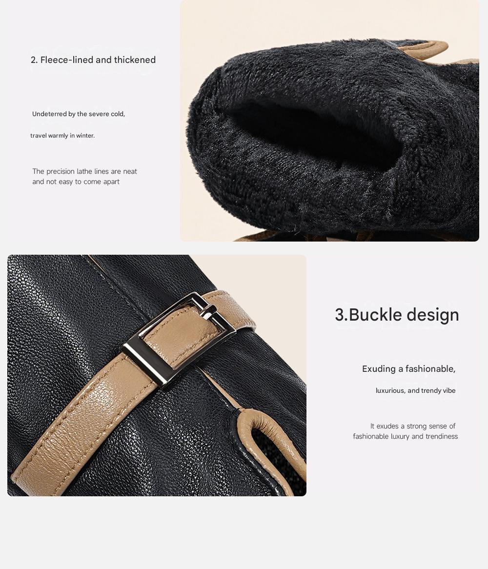 Women leather gloves for winter
