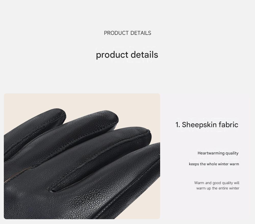Women leather gloves for winter