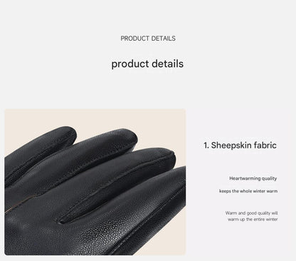 Women leather gloves for winter
