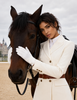 Leather horse riding gloves with goatskin grip
