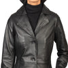 Genuine Leather Ladies Long Coat