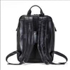 Leather Laptop Backpack for Men with Trolley Sleeve