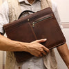 Leather Laptop Portfolio in Crazy Horse Cowhide Business Organizer