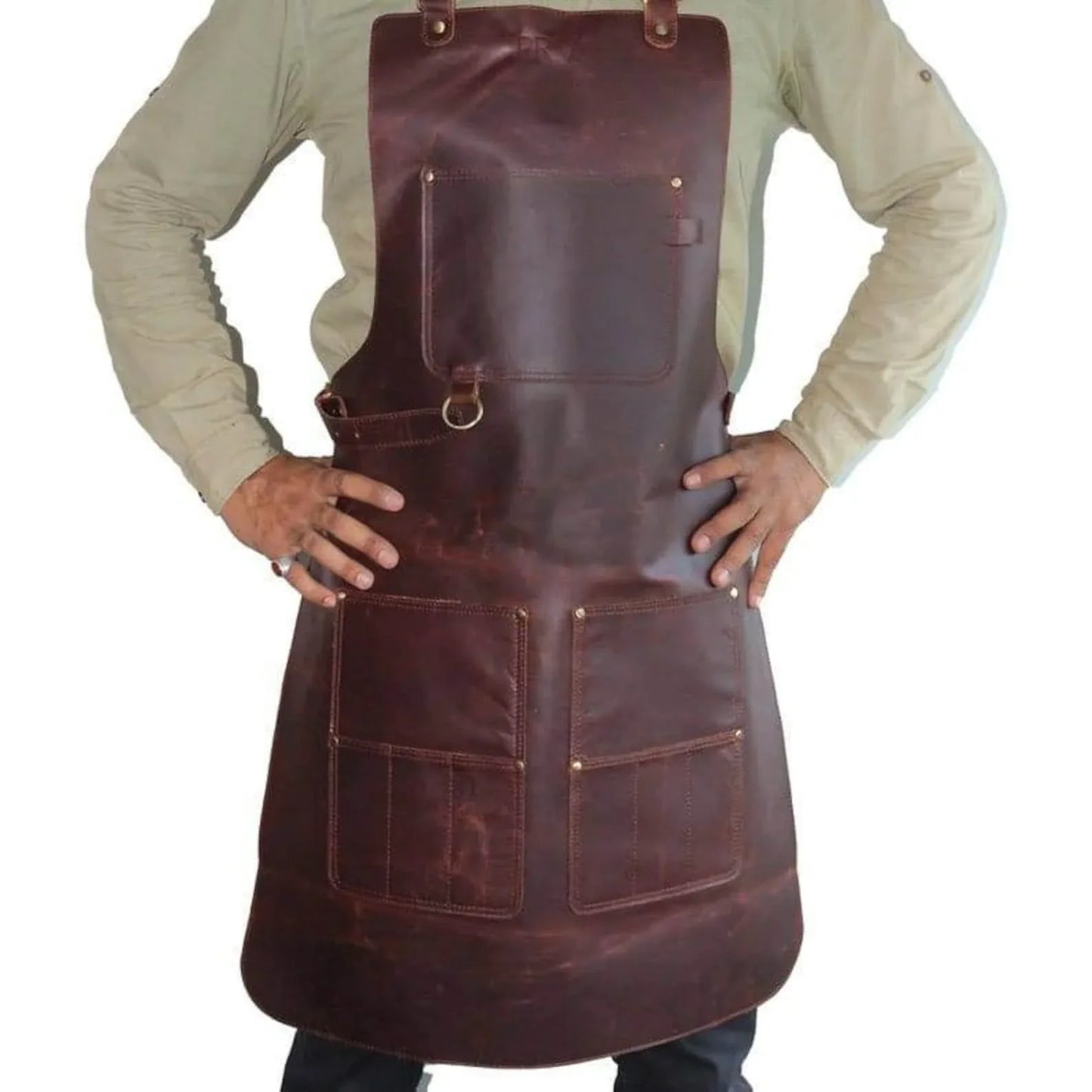 Leather Apron BBQ Chef Blacksmith Brown Leather