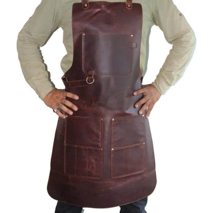 Leather Apron BBQ Chef Blacksmith Brown Leather