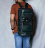 Convertible Leather Backpack Duffle Bag