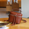 Women’s Leather Box Crossbody Bag with Top Handle