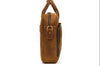 Men's Genuine Leather Travel Office Bag with Trolley Strap