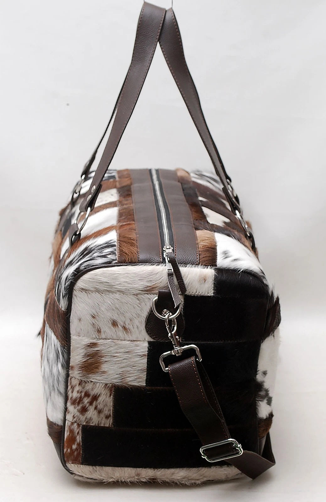 cowhide travel bag real leather duffle