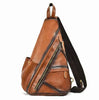 Genuine Leather Sling Backpack for Men