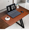 Leather desk mat with edge cover Brown