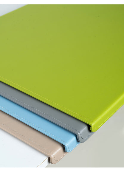 Leather desk mat with edge cover