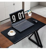 Leather desk mat with edge cover Black