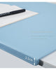 Leather desk mat with edge cover Blue