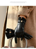 Women leather gloves for winter warmth 4