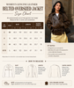 Oversized leather jacket women belt coat