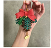Leather pine cone christmas ornament gift