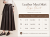 Leather maxi skirt with belt