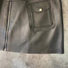 Women’s High Waisted Sheepskin Leather Mini Skirt