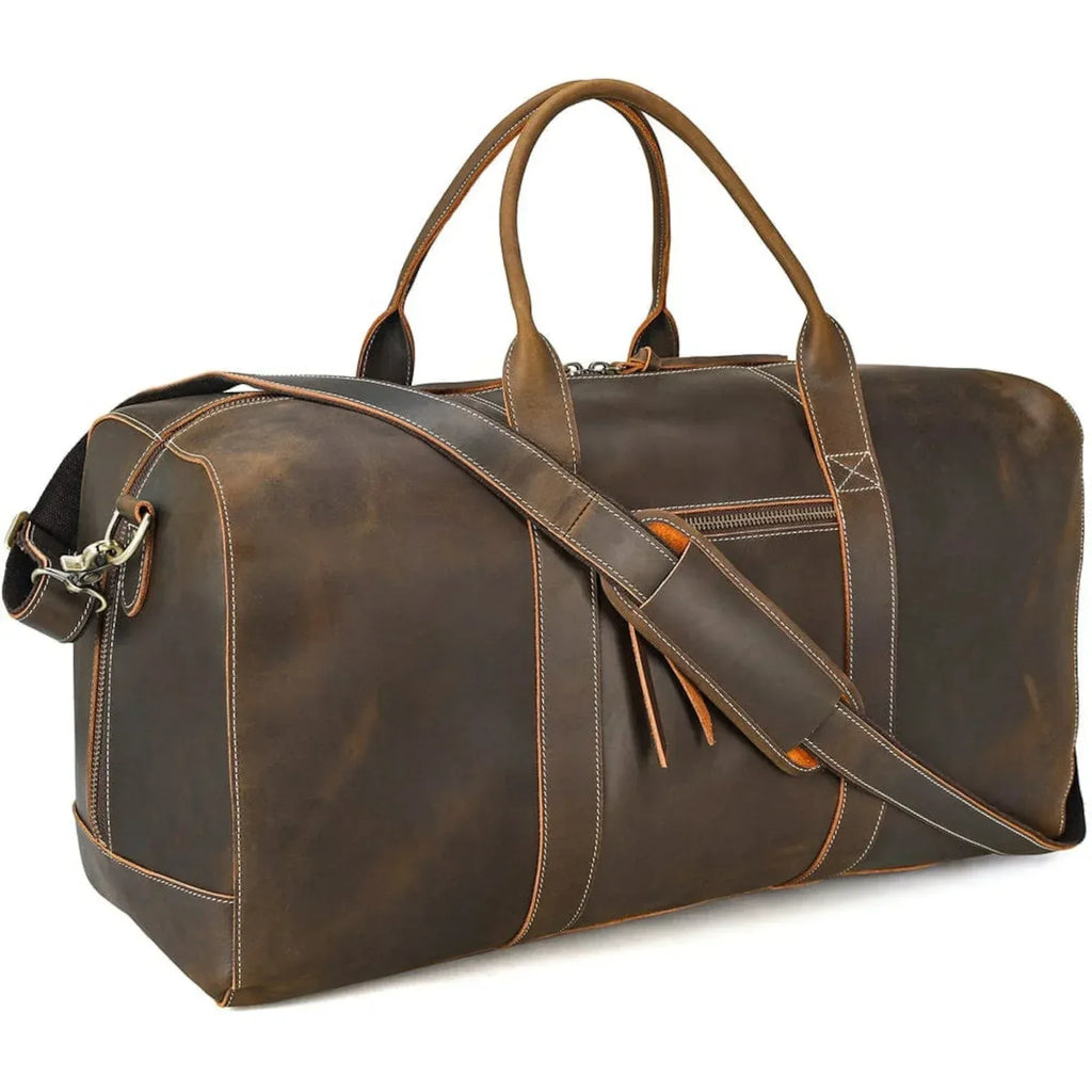 Real Leather Overnight Bag