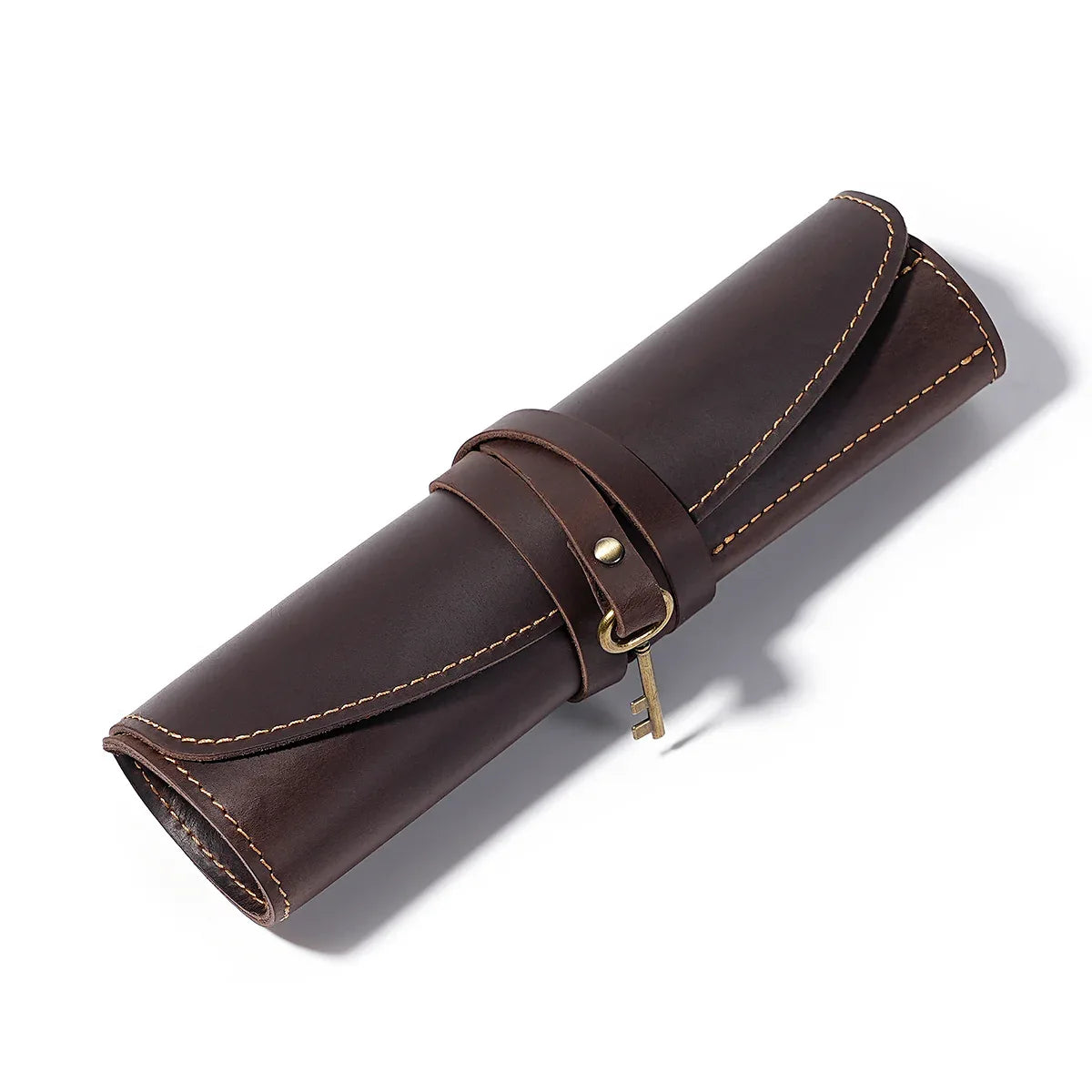 Leather fountain pen and pencil roll case 6