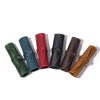 Leather fountain pen and pencil roll case