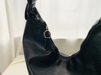 Leather Tote Shoulder Purse for Women Zipper Bag