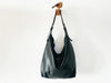 Leather Tote Shoulder Purse for Women Zipper Bag Black