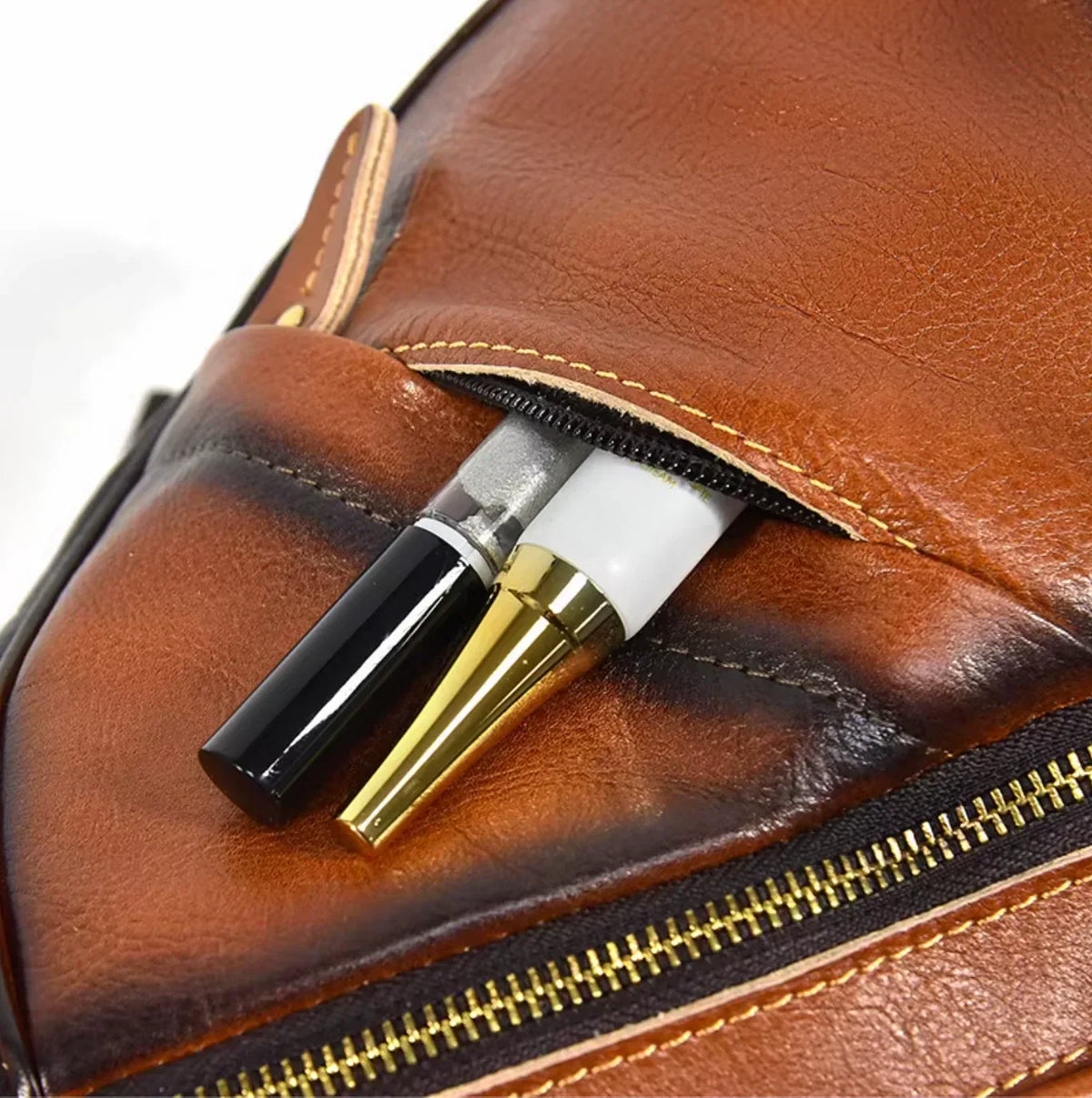 Genuine Leather Sling Backpack for Men