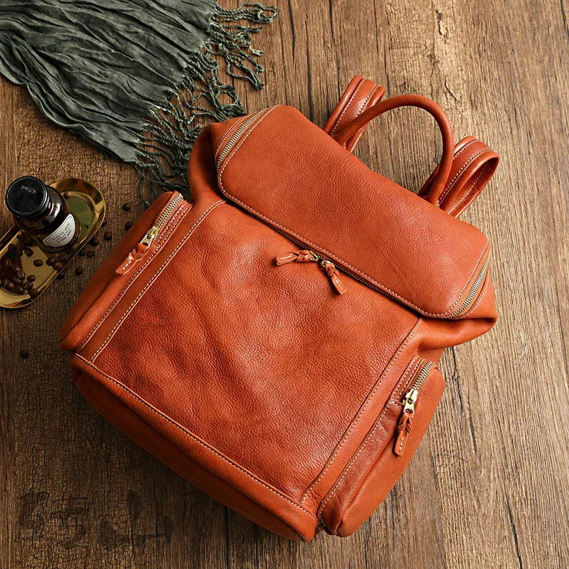 Genuine Leather Large Backpack Travel 2