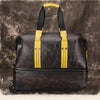 Retro Leather Wheeled Trolley Travel Bag Large Capacity