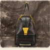 Retro Leather Wheeled Trolley Travel Bag Large Capacity