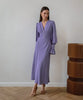 Baby Blue V Neck Long Sleeve Midi Dress 3 S