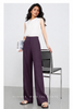 High waist wide leg linen pants women