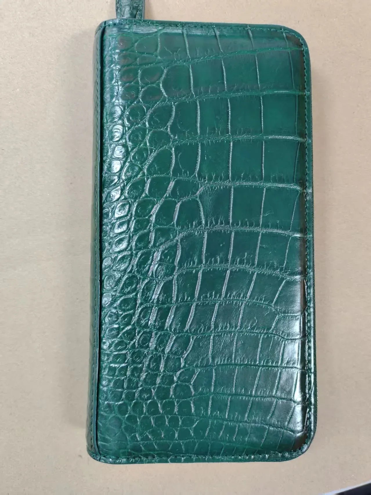 Women's Crocodile Leather Zip Around Long Wallet