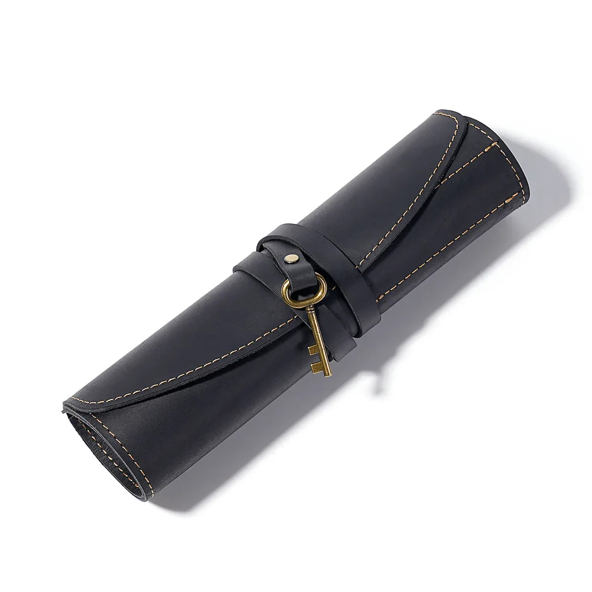 Leather fountain pen and pencil roll case 3