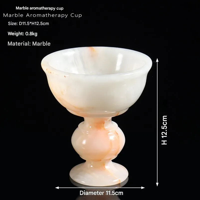 Marble aromatherapy candle holder cup