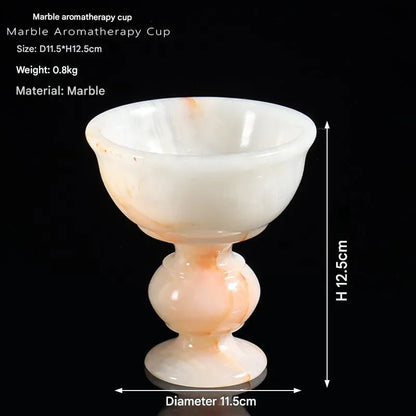 Marble aromatherapy candle holder cup