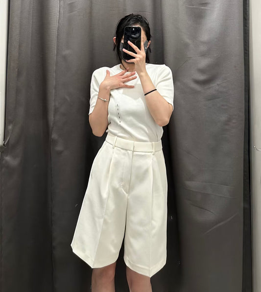 Long Women Shorts Three Quarters