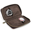 Luxury Travel Watch Storage Leather Pouch with Zipper