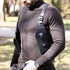 Men’s PU Leather Shoulder Holster Bag with Dual Pouches