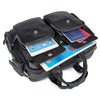 Genuine Leather Office Briefcase Laptop Bag with Trolley Sleeve for Men