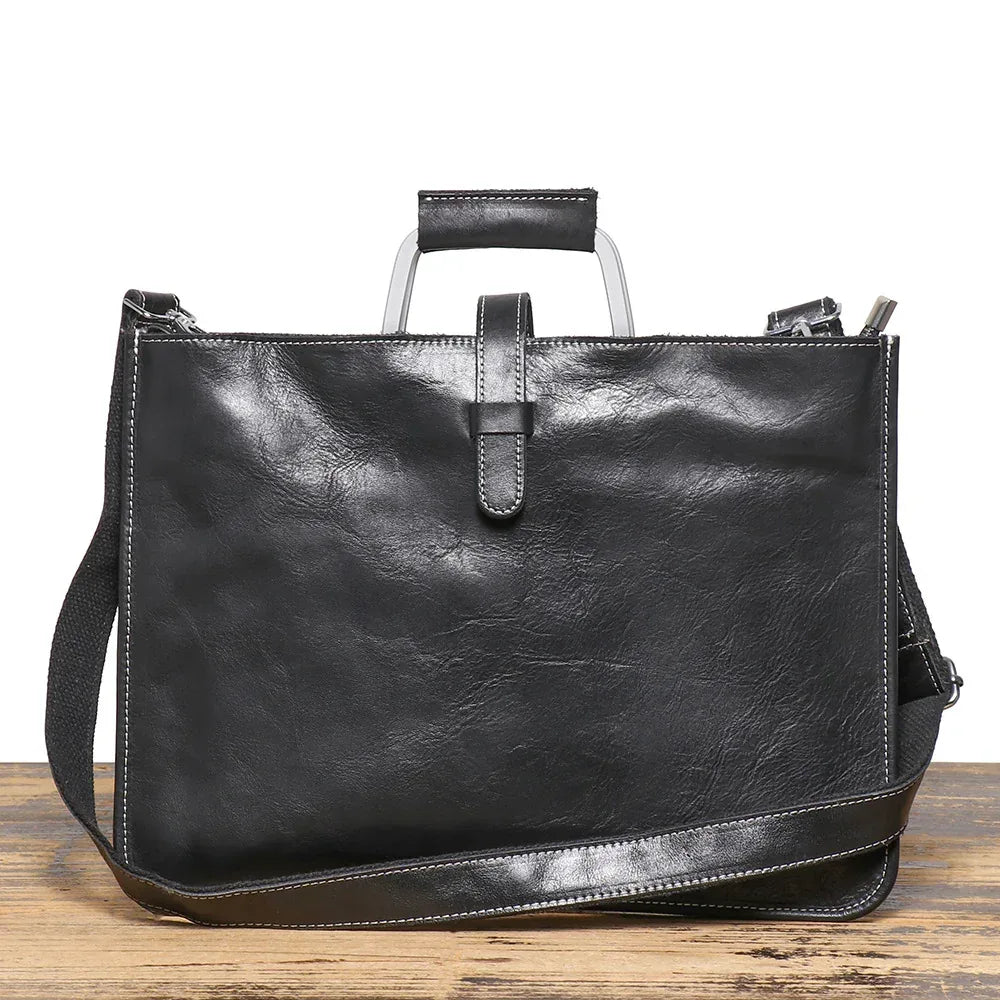 Men’s Genuine Cowhide Leather Briefcase
