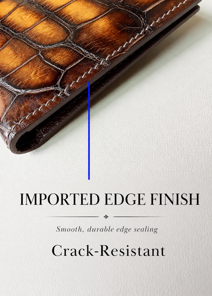 Genuine Crocodile Leather Passport Holder for Men