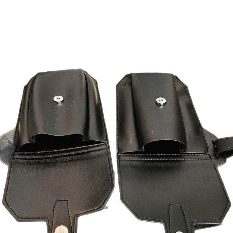 Men's dual pouch shoulder holster bag pu leather harness