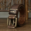Men's Full Grain Leather Double Prong Belt 2 105
