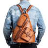 Genuine Leather Sling Backpack for Men