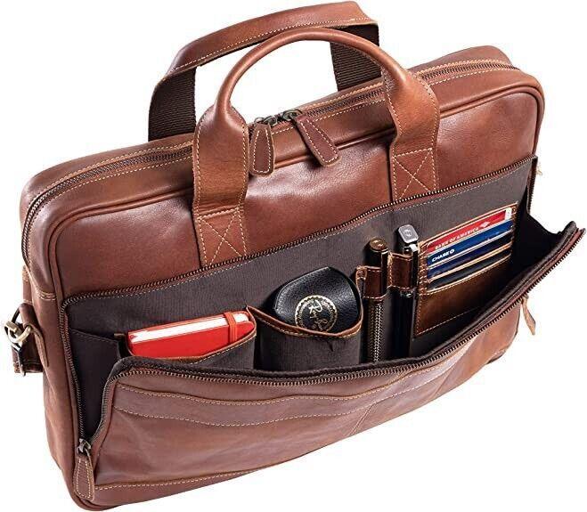 Leather briefcases Laptop Messenger Bags