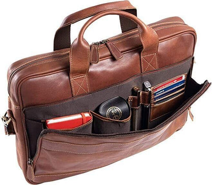 Leather briefcases Laptop Messenger Bags