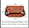Men’s Leather Messenger Shoulder Bag Small Brown Crossbody for Travel